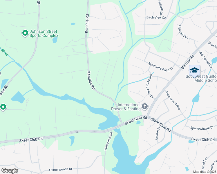 map of restaurants, bars, coffee shops, grocery stores, and more near 4309-4317 Kendale Road in High Point