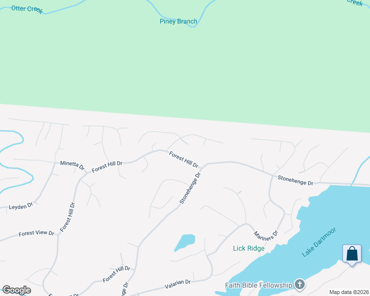 map of restaurants, bars, coffee shops, grocery stores, and more near 110 Forest Hill Drive in Crossville