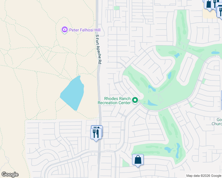 map of restaurants, bars, coffee shops, grocery stores, and more near 249 Fairway Woods Drive in Las Vegas