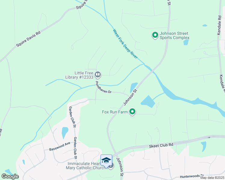 map of restaurants, bars, coffee shops, grocery stores, and more near 1563 Pondhaven Drive in High Point
