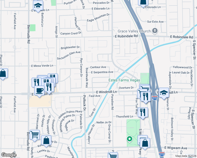 map of restaurants, bars, coffee shops, grocery stores, and more near 885 Carnival Avenue in Las Vegas