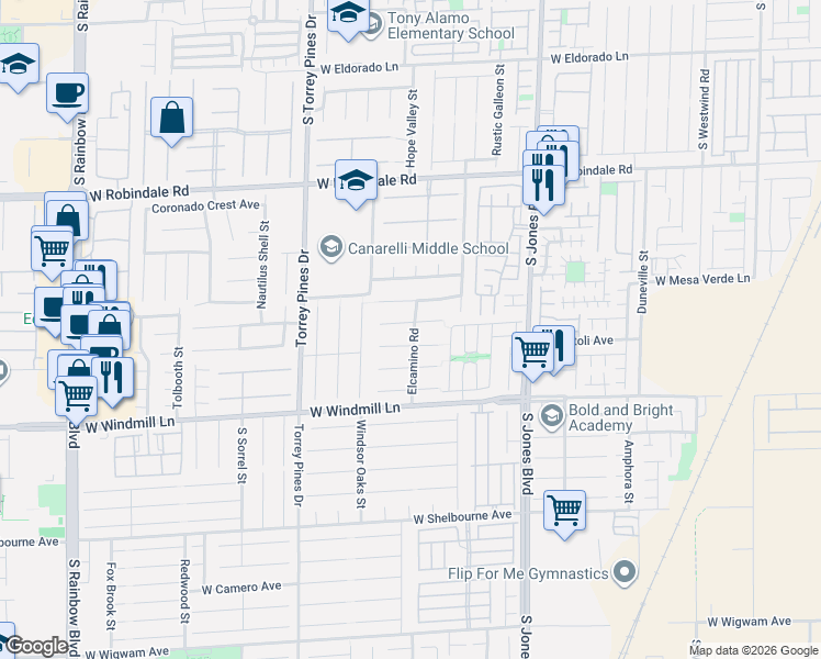 map of restaurants, bars, coffee shops, grocery stores, and more near 6313 Isabel Cove Avenue in Las Vegas