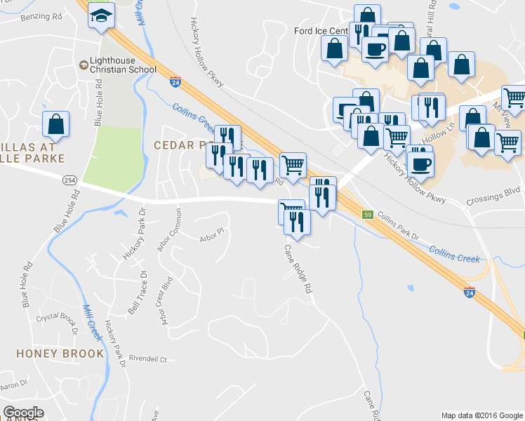 map of restaurants, bars, coffee shops, grocery stores, and more near 1114 Bell Rd in Antioch