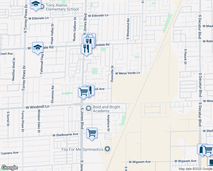 map of restaurants, bars, coffee shops, grocery stores, and more near 5901 Banbury Heights Way in Las Vegas