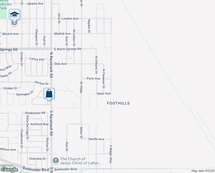 map of restaurants, bars, coffee shops, grocery stores, and more near 158 Parawan Street in Henderson