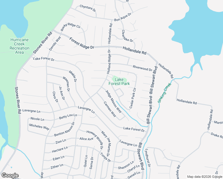 map of restaurants, bars, coffee shops, grocery stores, and more near 529 Cedar Park Circle in La Vergne