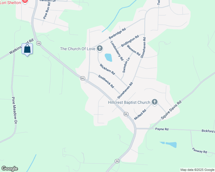 map of restaurants, bars, coffee shops, grocery stores, and more near 2428 Smithwick Road in Kernersville