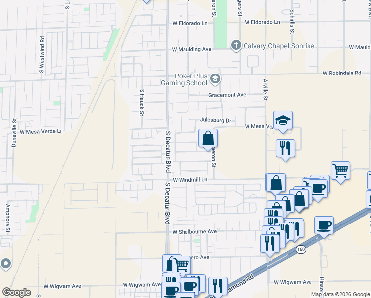 map of restaurants, bars, coffee shops, grocery stores, and more near 4816 Englewood Avenue in Las Vegas