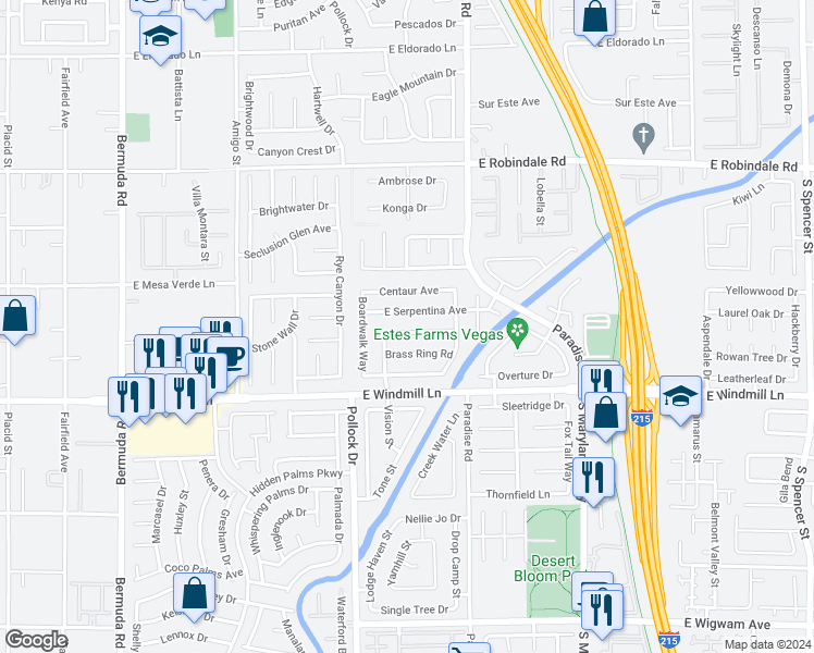 map of restaurants, bars, coffee shops, grocery stores, and more near 878 Carnival Avenue in Las Vegas