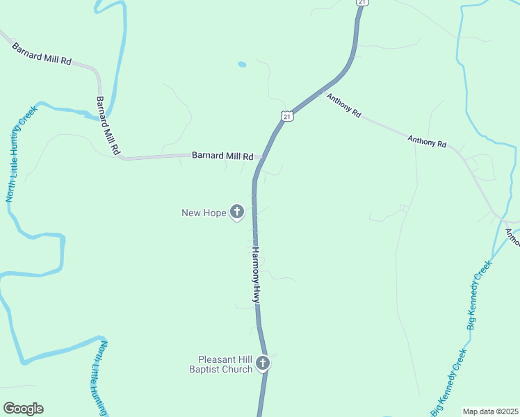 map of restaurants, bars, coffee shops, grocery stores, and more near 4930 Harmony Highway in Hamptonville