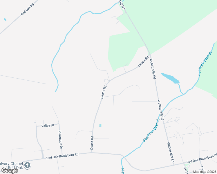 map of restaurants, bars, coffee shops, grocery stores, and more near 5467 Deans Road in Red Oak