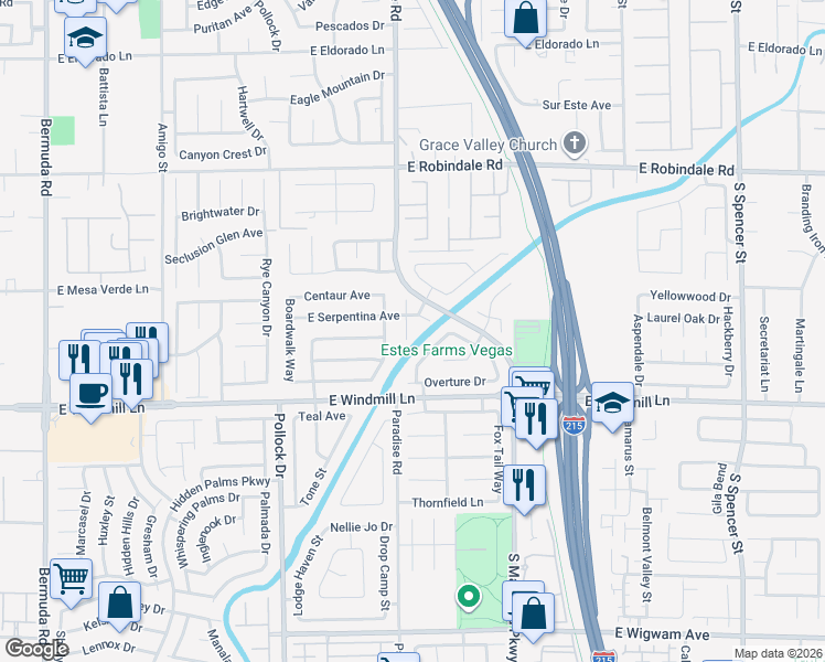 map of restaurants, bars, coffee shops, grocery stores, and more near 7970 Cadenza Lane in Las Vegas