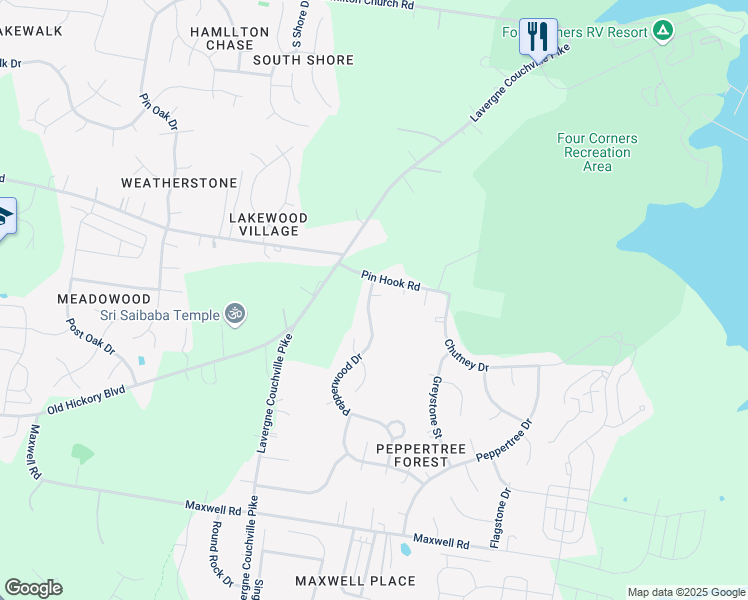 map of restaurants, bars, coffee shops, grocery stores, and more near 3908 Pepperwood Drive in Nashville
