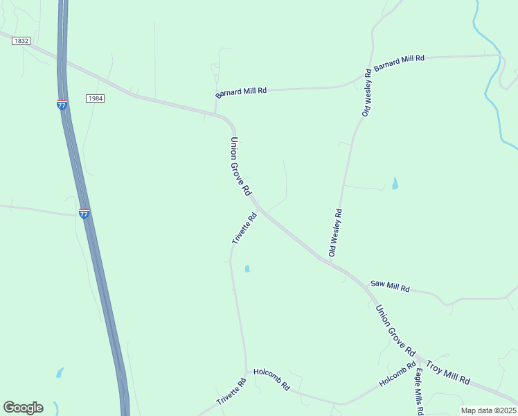 map of restaurants, bars, coffee shops, grocery stores, and more near State Road 1832 in Iredell County