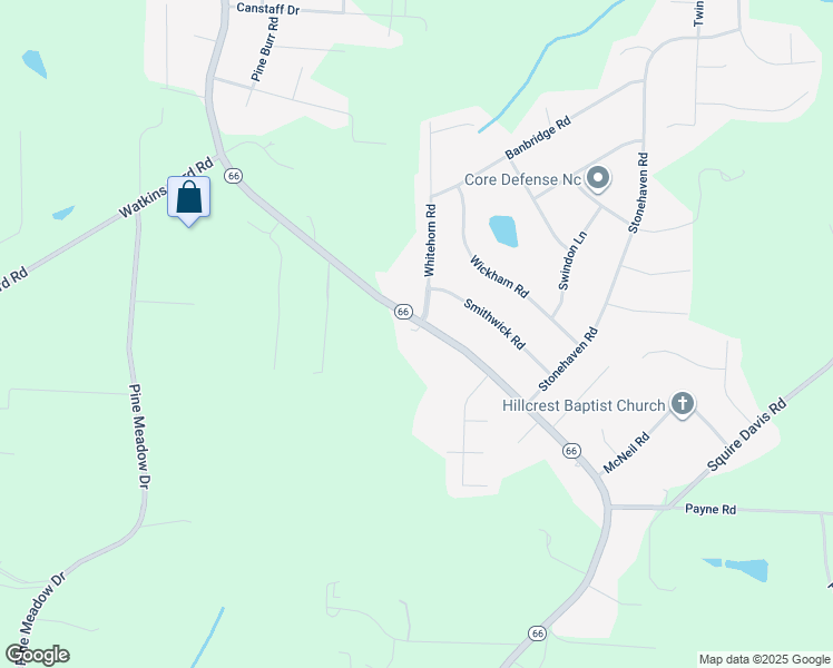 map of restaurants, bars, coffee shops, grocery stores, and more near 2450 North Carolina 66 in Kernersville
