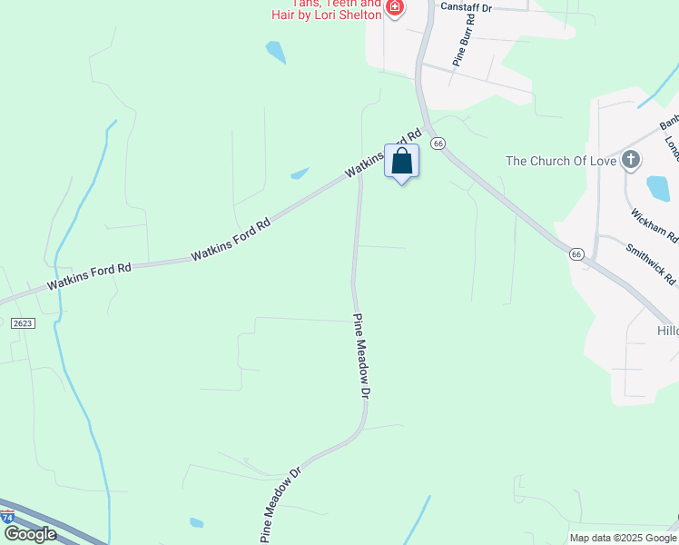 map of restaurants, bars, coffee shops, grocery stores, and more near 2360 Pine Meadow Drive in Kernersville