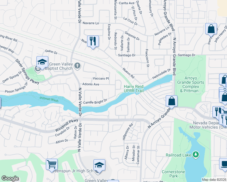 map of restaurants, bars, coffee shops, grocery stores, and more near 239 Baring Cross Street in Henderson