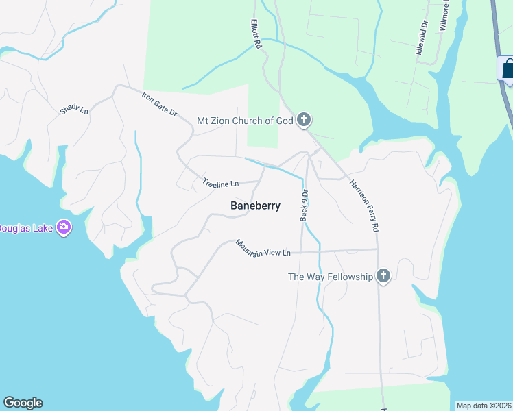 map of restaurants, bars, coffee shops, grocery stores, and more near in Baneberry