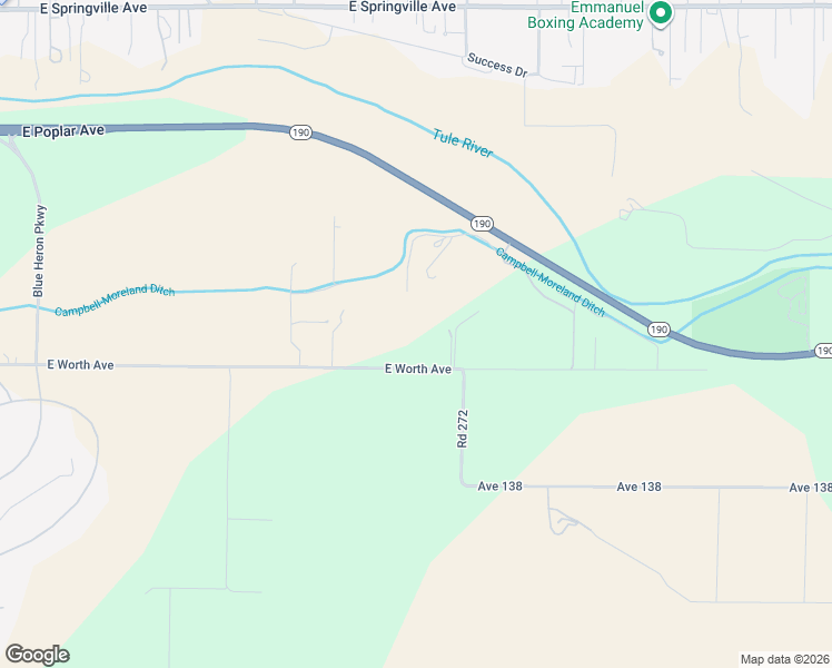 map of restaurants, bars, coffee shops, grocery stores, and more near 27090 Avenue 140 in Porterville