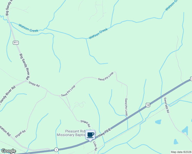 map of restaurants, bars, coffee shops, grocery stores, and more near 410 Sand Pit Loop in Camden