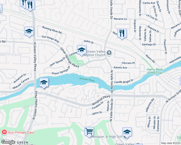 map of restaurants, bars, coffee shops, grocery stores, and more near 232 Comanche Court in Henderson