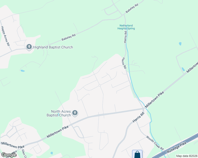 map of restaurants, bars, coffee shops, grocery stores, and more near 6200 Daniels Branch Lane in Knoxville