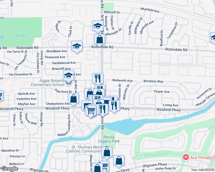 map of restaurants, bars, coffee shops, grocery stores, and more near 238 Clemson Street in Henderson