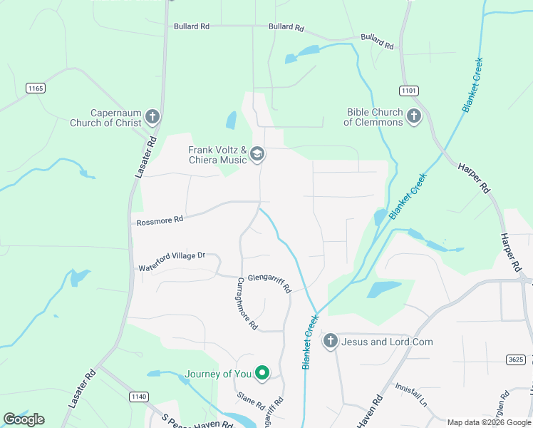 map of restaurants, bars, coffee shops, grocery stores, and more near 1837 Curraghmore Road in Clemmons