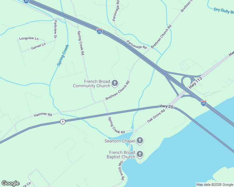 map of restaurants, bars, coffee shops, grocery stores, and more near 3301-3399 Brethren Church Road in White Pine