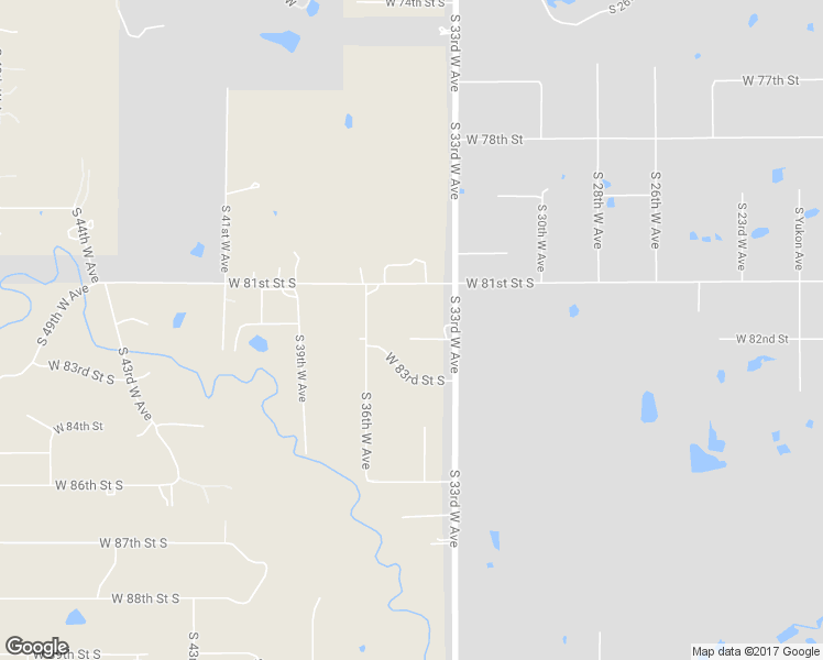 map of restaurants, bars, coffee shops, grocery stores, and more near 3339 West 82nd Street South in Tulsa
