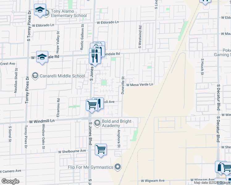 map of restaurants, bars, coffee shops, grocery stores, and more near 5901 Banbury Heights Way in Las Vegas