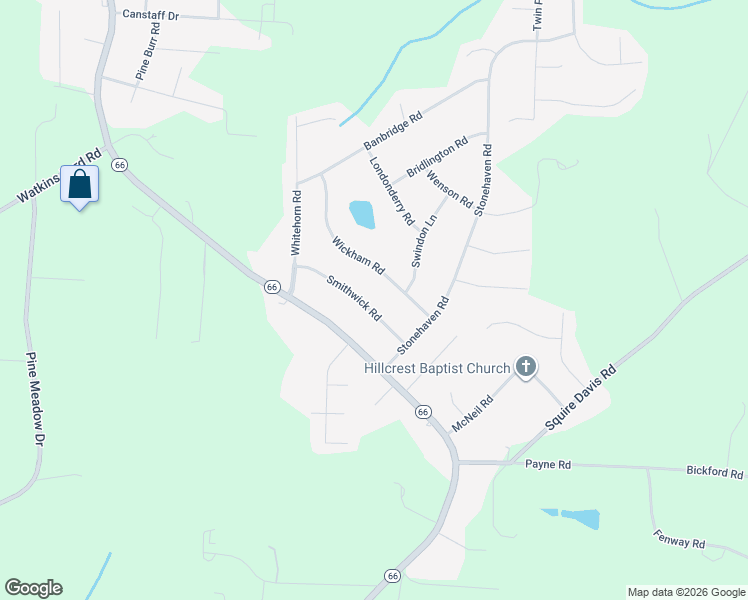 map of restaurants, bars, coffee shops, grocery stores, and more near 2443 Smithwick Road in Kernersville