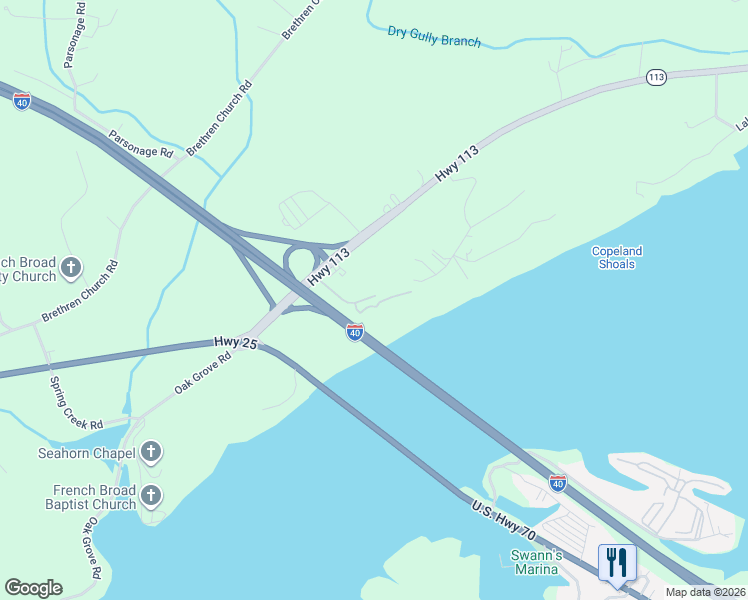 map of restaurants, bars, coffee shops, grocery stores, and more near 260 Tennessee 113 in White Pine