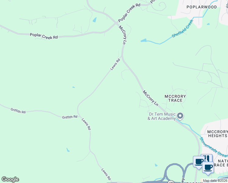map of restaurants, bars, coffee shops, grocery stores, and more near 8455 Lewis Road in Nashville