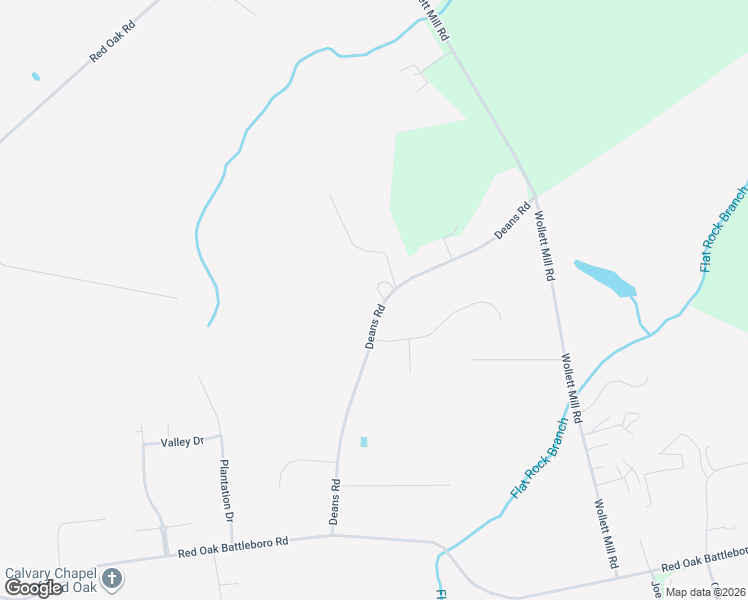 map of restaurants, bars, coffee shops, grocery stores, and more near 5467-5535 Deans Road in Red Oak