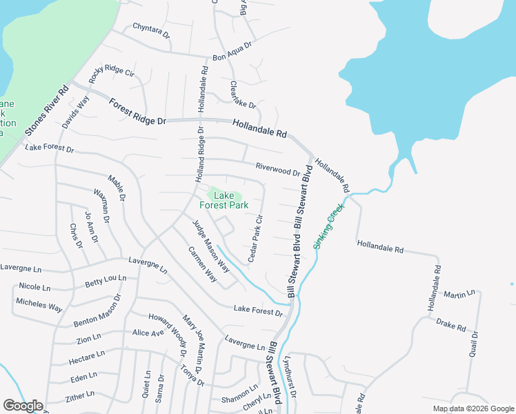 map of restaurants, bars, coffee shops, grocery stores, and more near 429 Cedar Park Circle in La Vergne