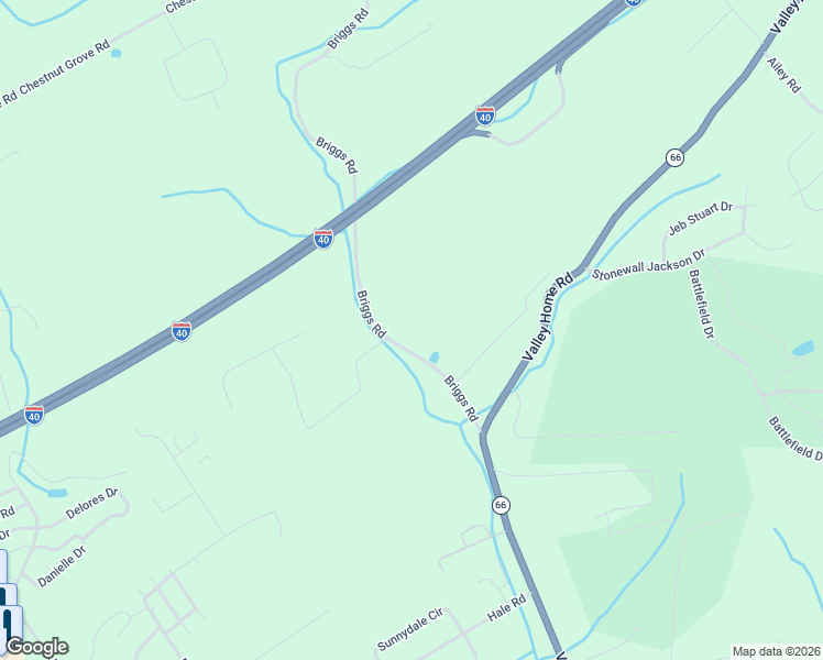 map of restaurants, bars, coffee shops, grocery stores, and more near 554 Briggs Road in Dandridge