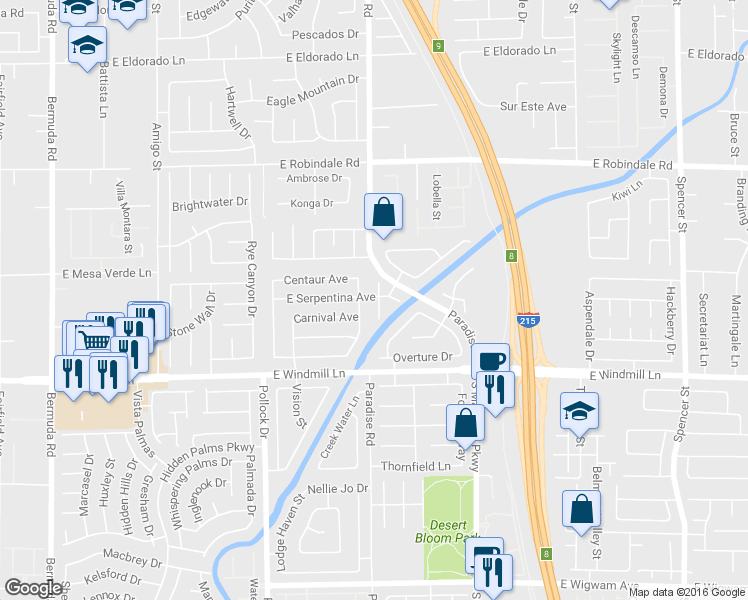 map of restaurants, bars, coffee shops, grocery stores, and more near 7951 Cadenza Lane in Las Vegas