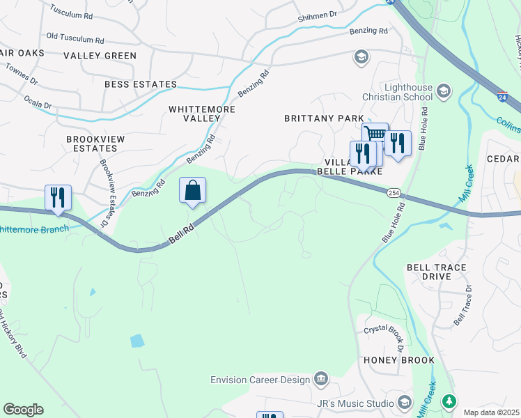 map of restaurants, bars, coffee shops, grocery stores, and more near 1430 Bell Road in Nashville