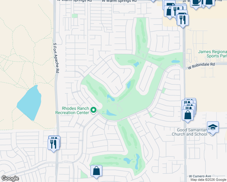 map of restaurants, bars, coffee shops, grocery stores, and more near 282 Cliff Valley Drive in Las Vegas
