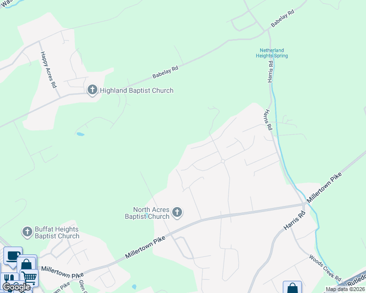 map of restaurants, bars, coffee shops, grocery stores, and more near 6005 Hollow View Lane in Knoxville