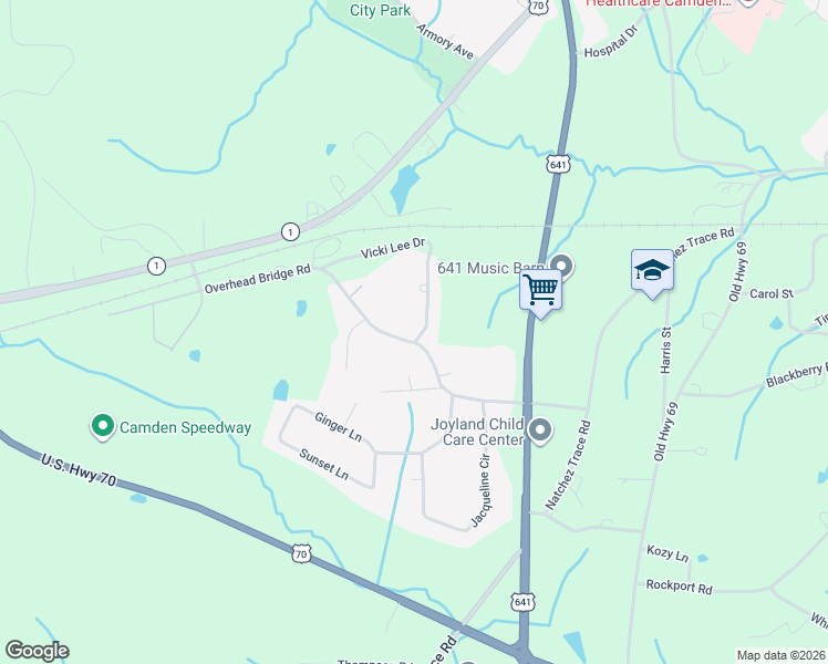 map of restaurants, bars, coffee shops, grocery stores, and more near 422 Overhead Bridge Road in Camden
