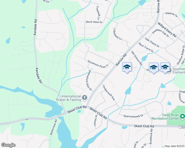 map of restaurants, bars, coffee shops, grocery stores, and more near 2960 Maple Branch Drive in High Point