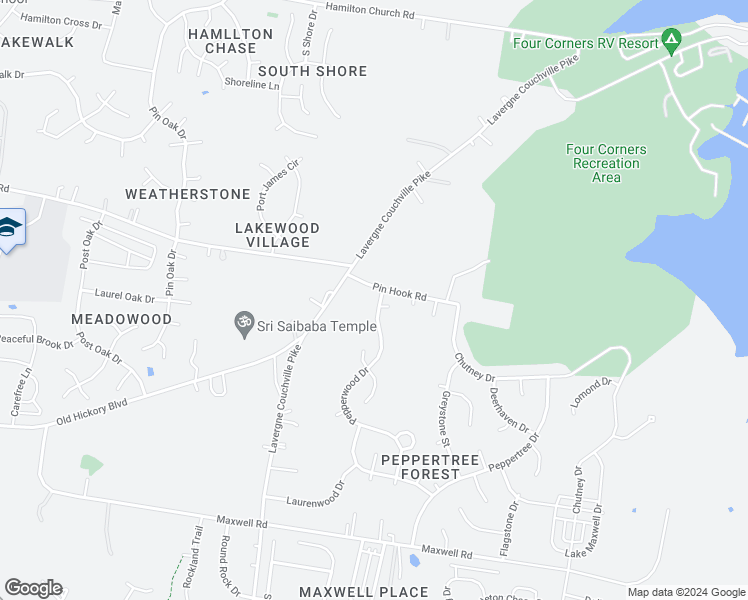 map of restaurants, bars, coffee shops, grocery stores, and more near 3908 Pepperwood Drive in Nashville