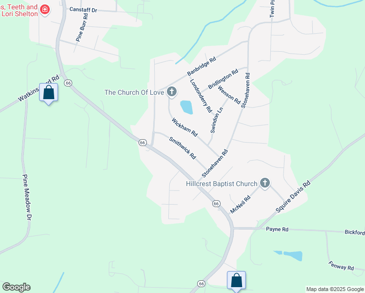 map of restaurants, bars, coffee shops, grocery stores, and more near 2428 Smithwick Road in Kernersville