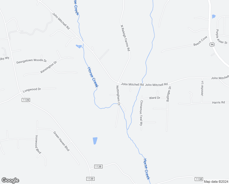 map of restaurants, bars, coffee shops, grocery stores, and more near 104 Nottingham Court in Youngsville