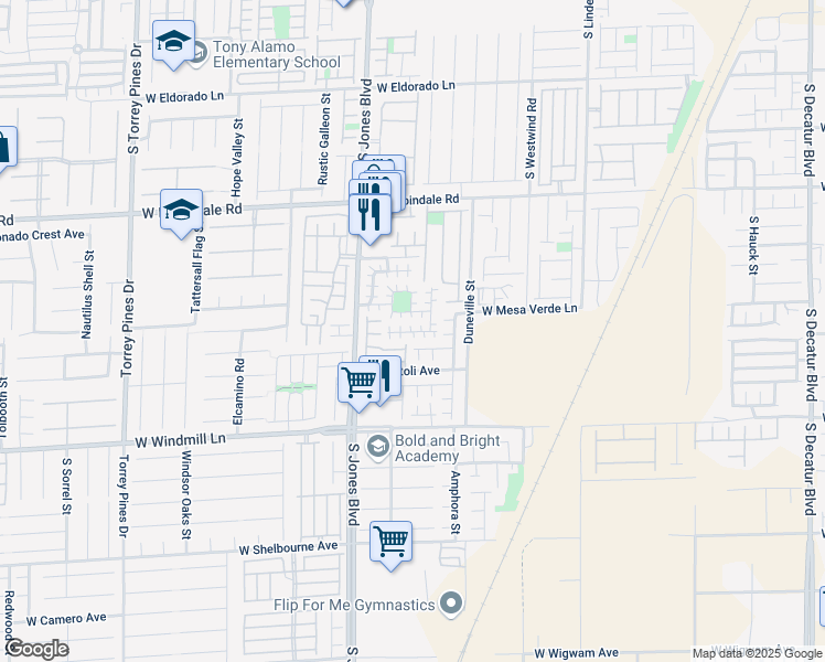 map of restaurants, bars, coffee shops, grocery stores, and more near 5982 Banbury Heights Way in Las Vegas