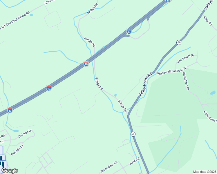 map of restaurants, bars, coffee shops, grocery stores, and more near 554 Briggs Rd in Dandridge