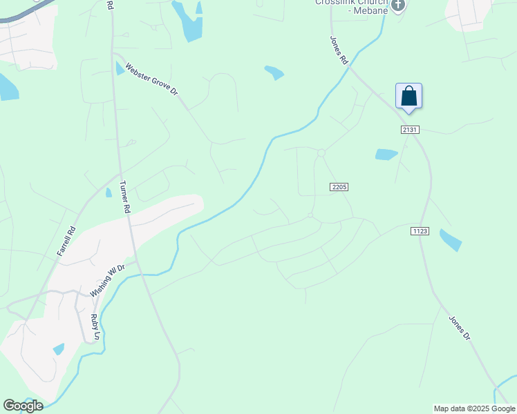 map of restaurants, bars, coffee shops, grocery stores, and more near 1514 Belmore Place in Mebane