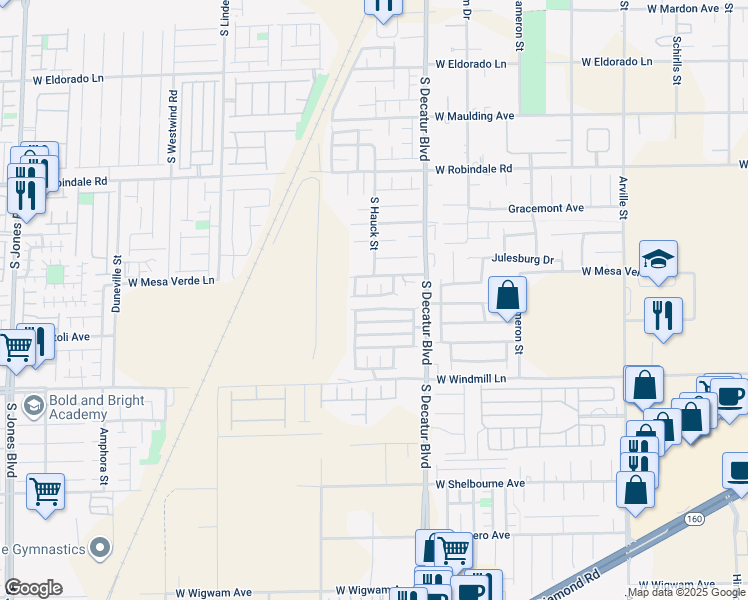 map of restaurants, bars, coffee shops, grocery stores, and more near 5045 Aesop Avenue in Las Vegas